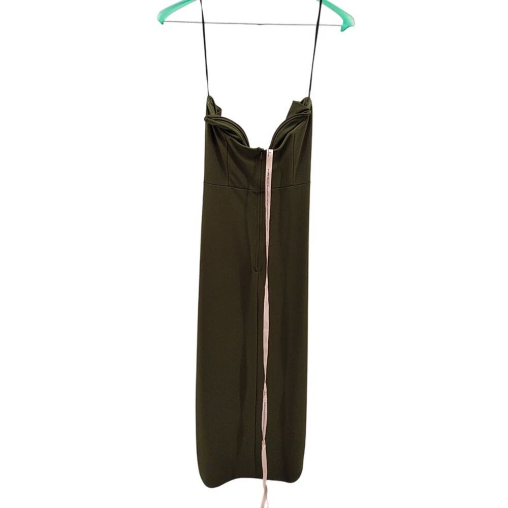 Lulus Memorable Entrance Strapless Satin Maxi Green Dress L - Picture 2 of 2